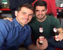 Iker Casillas consuming alcohol